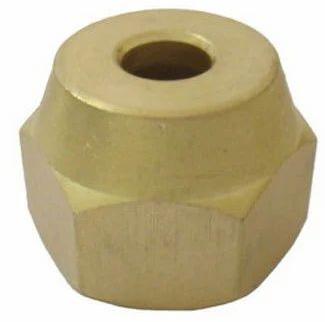 Golden Hex Head Polished Brass Reducing Flare Nut, for Industrial, Size : All Sizes
