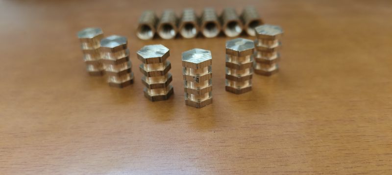 Golden Brass Hex Inserts, for Industrial, Size : 15-20mm, 20-25mm, 25-30mm, 30-35mm