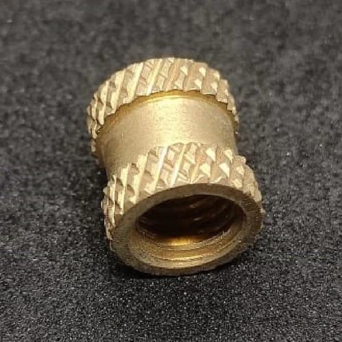 Golden Polished Round Brass Knurling Insert