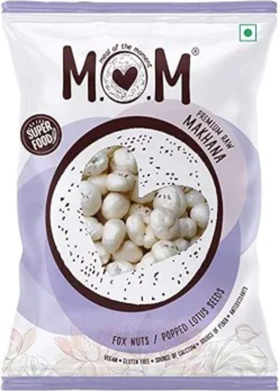 MOM Indian Premium Raw Makhana, for Eating, Packaging Type : Pouch