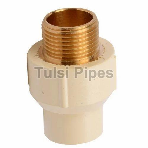 Round CPVC Male Reducer Threaded Brass Adapter, for Pipe Feetings
