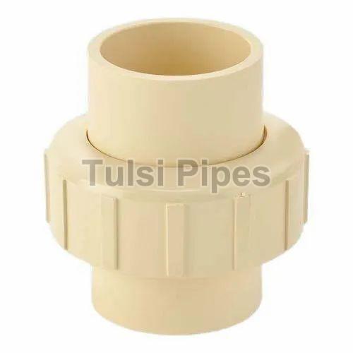 Off White Tulsi Pipes CPVC Union, for Water Fittings, Feature : Durable, Fine Finishing