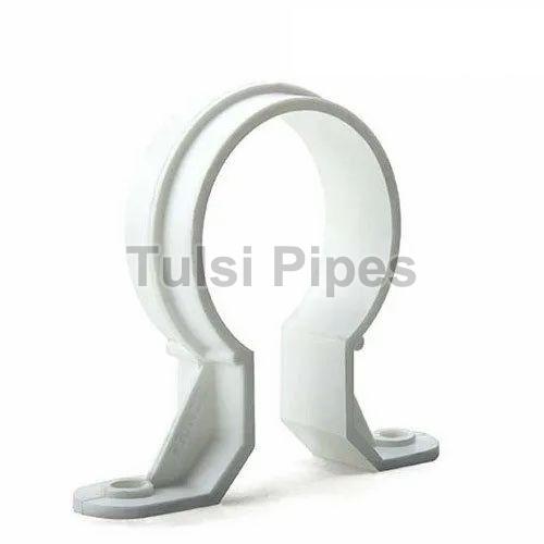 Round UPVC Pipe clip, for Plumbing, Color : White