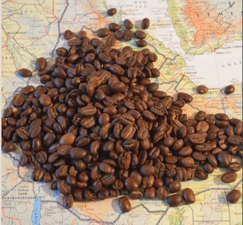 Brown Ethiopian Coffee Beans, Packaging Type : Plastic Packets