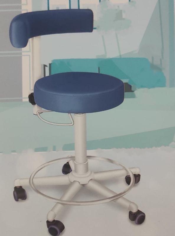 Round Polished Metal Doctor Chair, for Clinical, Hospital, Style : Modern