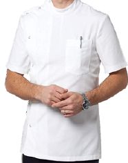 Zetmed Plain Cotton Chef Coat, Color : White