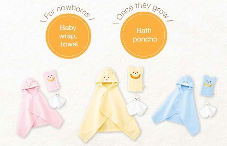 Zero Twist Kids Cotton Towels, Size : 80 x 80 cm