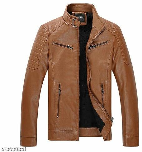 Leather Mens Stylish Jacket, Size : Medium