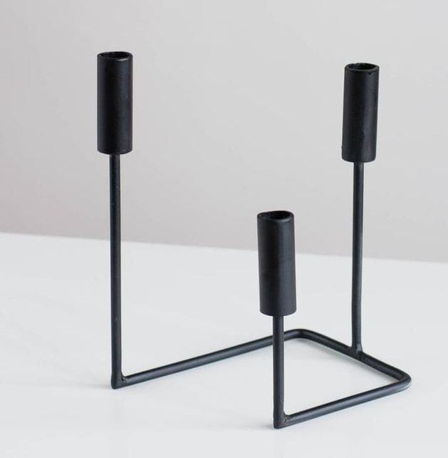 Iron 3 Light Candle Stand, Mounting Type : Tabletop