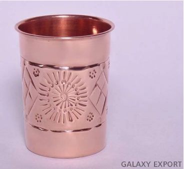 Polished GE-1428 Handcrafted Copper Tumbler, for Drinking Use
