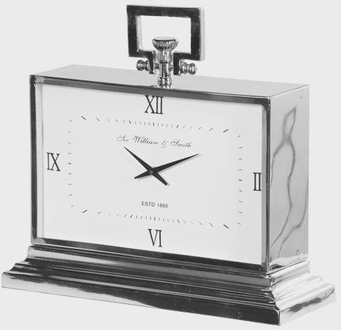 Silver Reactangular Glass Rectangular Metal Wall Clock, for Home, Office, Display Type : Analog