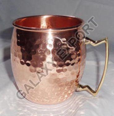 Polished Copper Hammered Barrel Mug, Capacity : 16 Oz