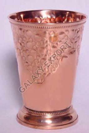 Brown Round Polished GE-1427 Copper Tumbler, for Drinking Use, Size : Standard