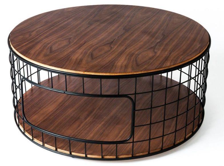 Round Wood Wire Frame Coffee Table, for Restaurant, Hotel, Home, Style : Modern