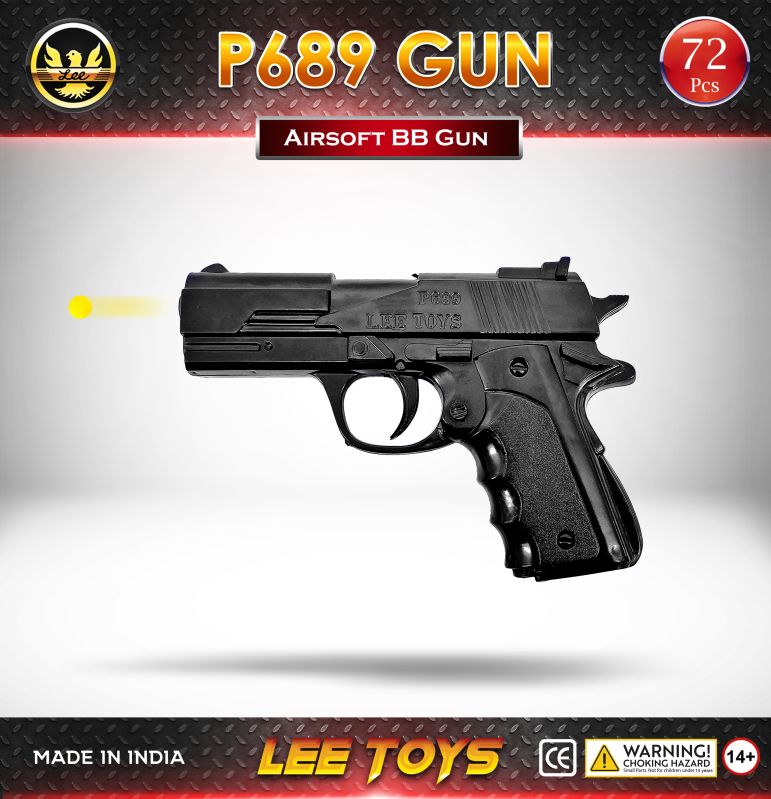 Black P689 Plastic Toy Gun, for Kids Playing