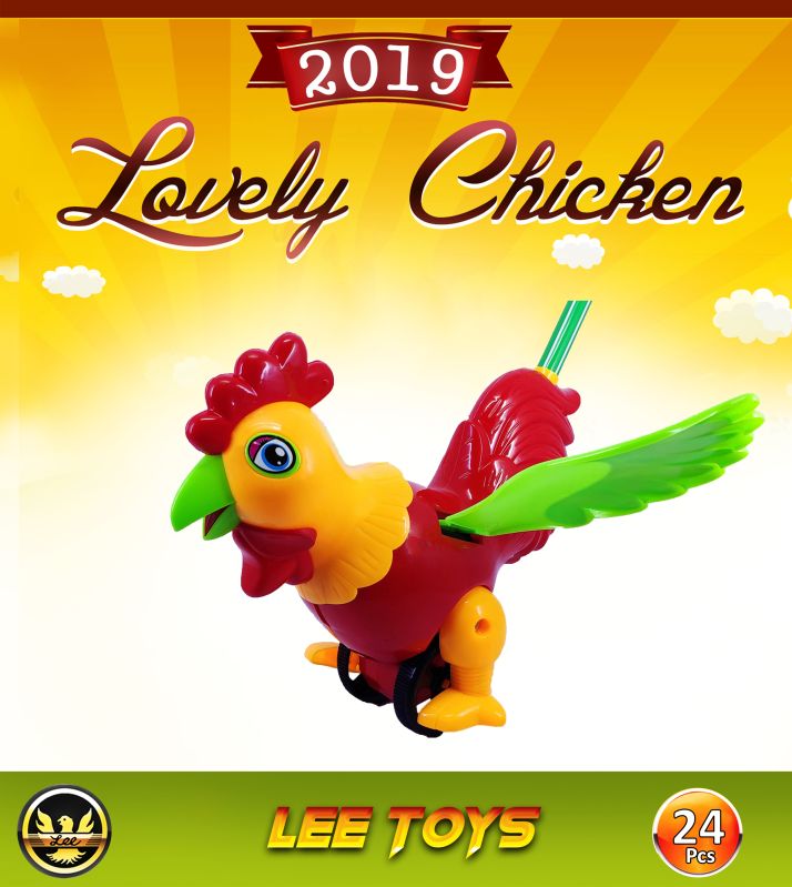 Green Battery Plastic Lovely Chicken Toy, for Kids Playing
