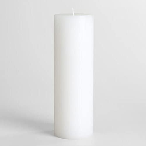 Paraffin Wax 3x12 White Pillar Candles
