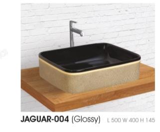 Rectangular Polished Ceramic JAGUAR-004 (GLOSSY) WASH BASIN, for Home, Hotel, Restaurant, Style : Modern