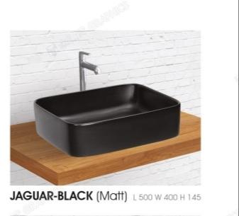 Rectangular Jaguar Black (matt) Wash Basin, For Home, Hotel, Restaurant, Style : Modern
