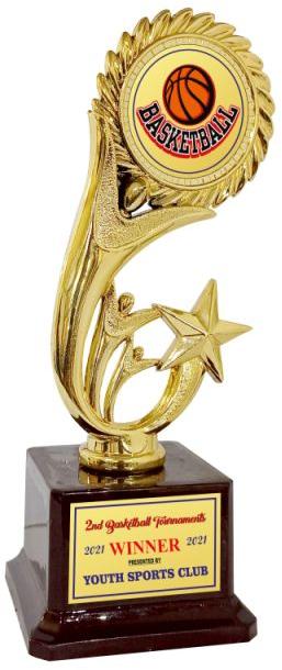 Polished Plastic Golden Star Trophy, for Award Use, Technics : Machine ...