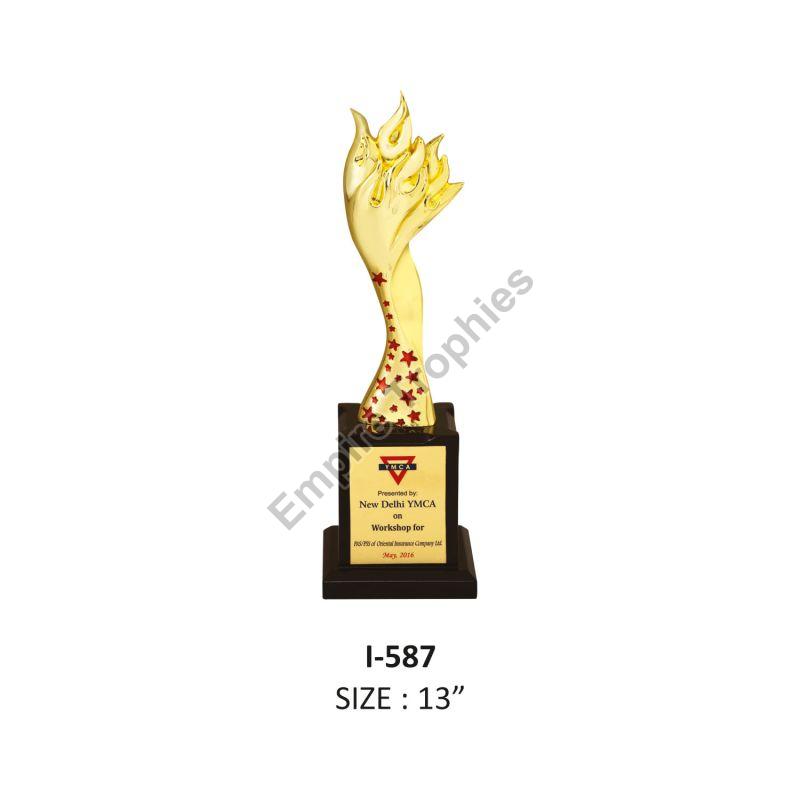 Plain Metal Designed Trophy, For Appreciation Award, Award Ceremony, College, Corporate, Office, School