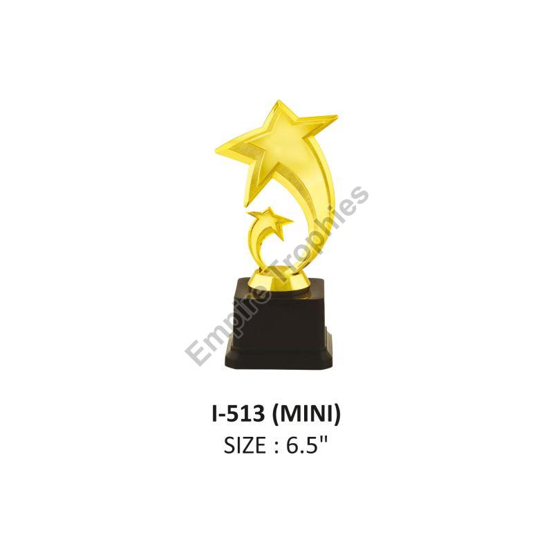 Polished Metal Double Star Trophy, For Commercial Use, Feature : Accurate Dimension, Attractive Designs