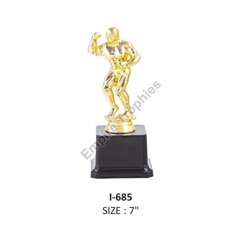 Gold Fiber Power Lifting Trophy, For Awards, Feature : Durable