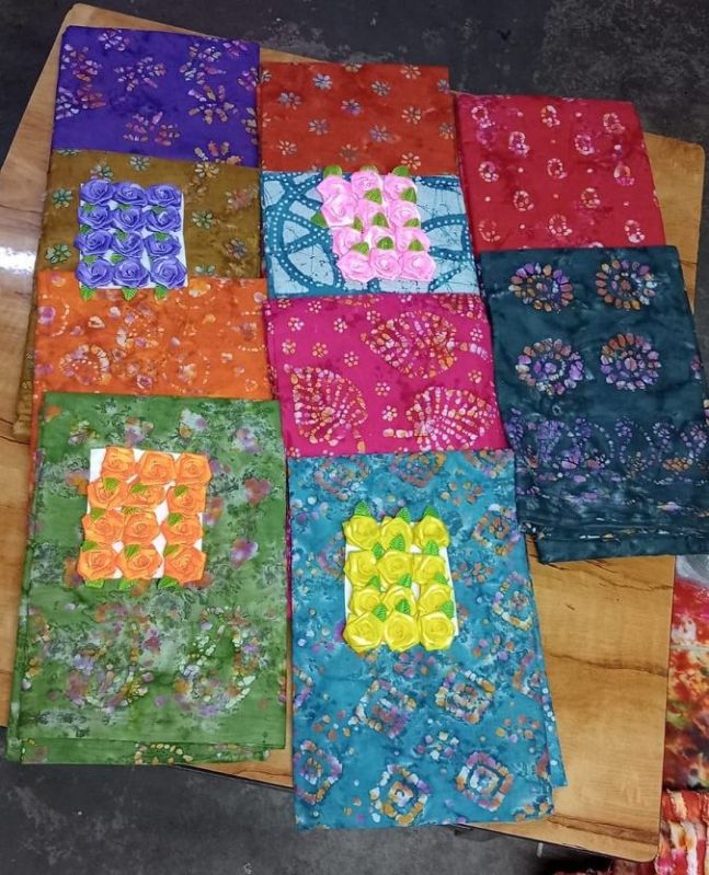 Wax Batik Printed Cotton Saree, Occasion : Casual Wear
