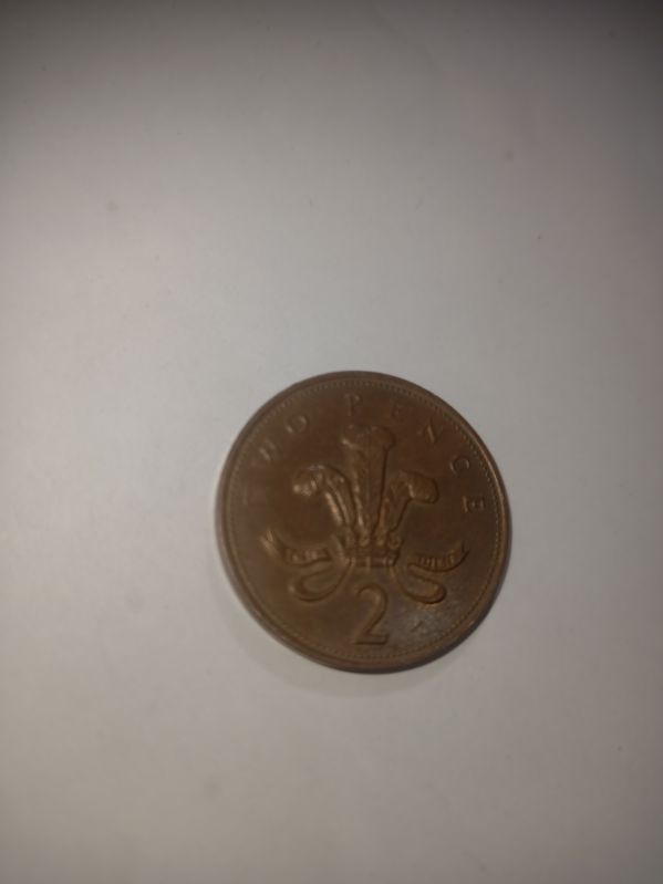 Brass 2 pence old coin, for Jwellery Use