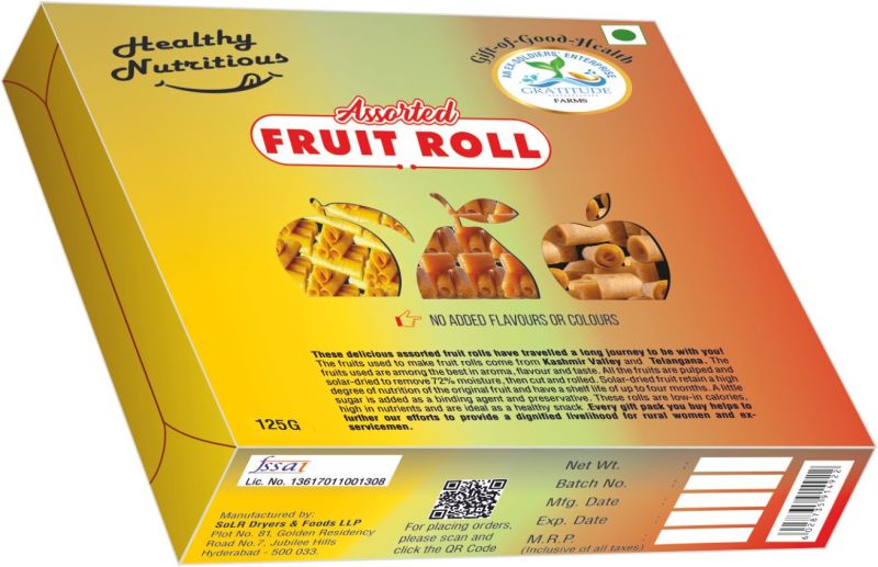 Processed Assorted Fruit Rolls, Certification : FSSAI