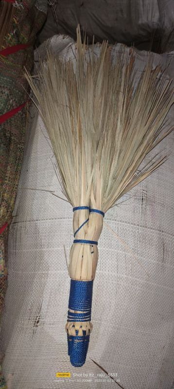 khajur brooms in colourful rope banding