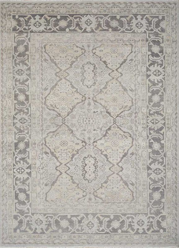 Verna Classic Gray Hand Knotted Rug