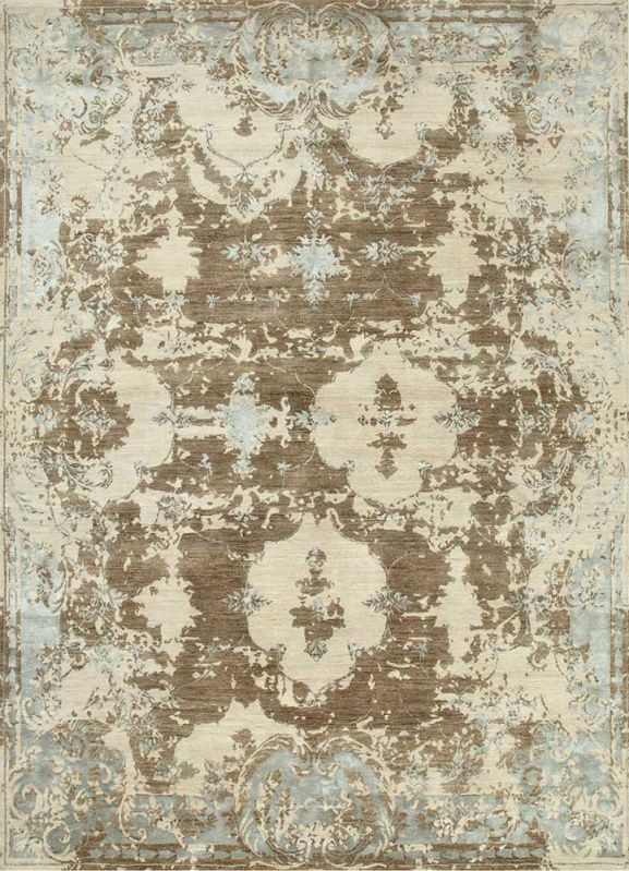 Dark Ivory Hand Knotted Rug