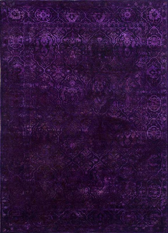 Rectangular Smooth Printed Violet Hand Knotted Rug, for Home, Office, Hotel, Floor, Packaging Type : Roll