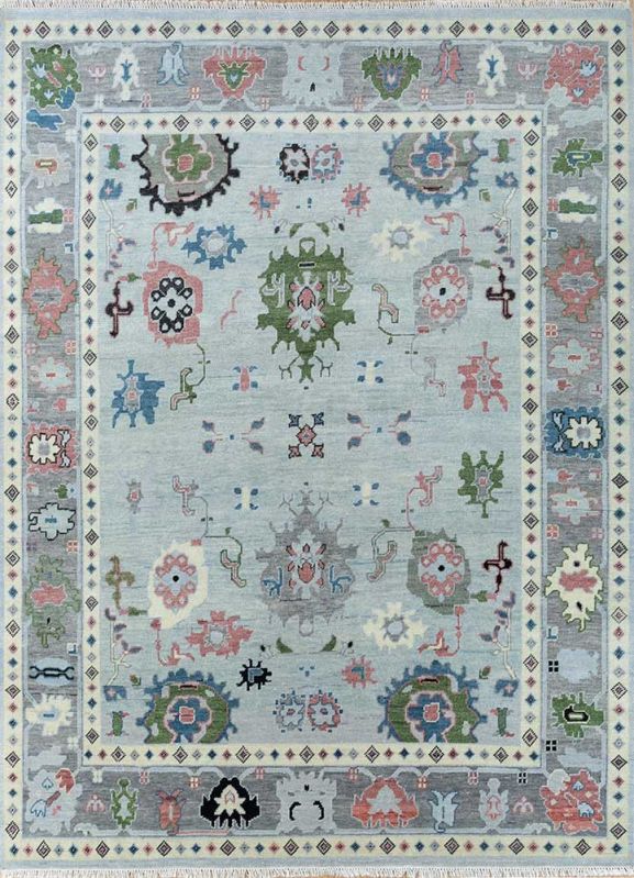 Marine Blue Hand Knotted Rug