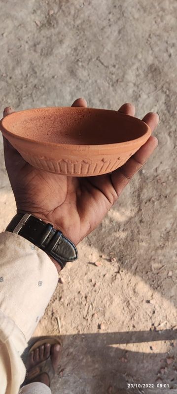 Terracotta clay kulhad 5inche plate, Technics : Handmade