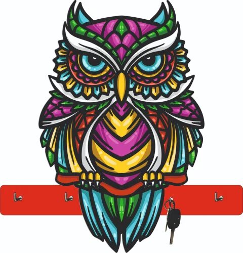 Wooden Owl Key Holder, Packaging Type : Packet
