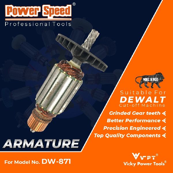 Dewalt DW871 Cut Off Machine Chop Saw Armature By PowerSpeed