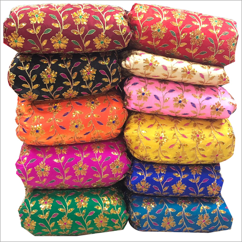 Multicoloured Bhagwan Dupatta Heavy Rayon Fabric, for God Dress, Specialities : Washable, Quick Dry