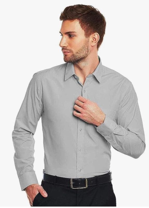Grey mens formal shirts, Sleeve Type : Full Sleeves