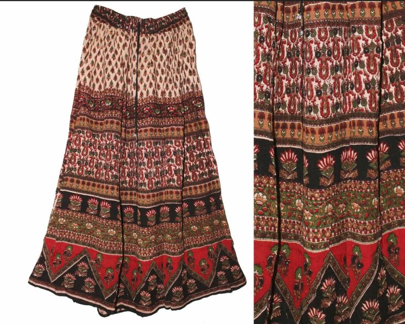Printed Cotton long skirts, Size : all sizes