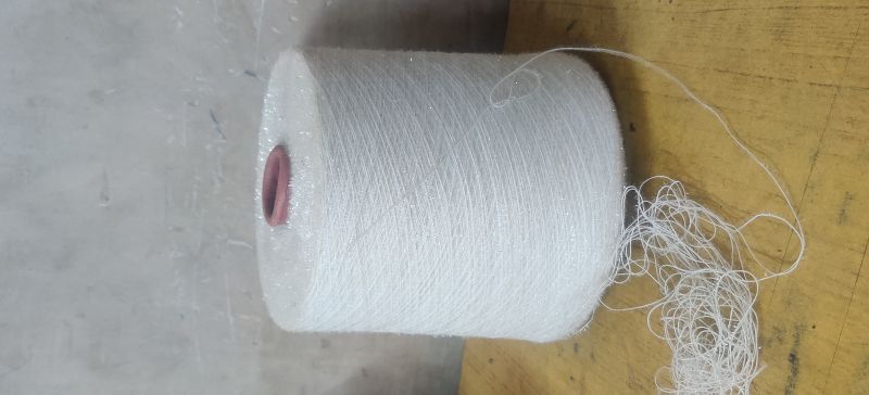White Polyester Lurex Feather Yarn, For Textile Industry