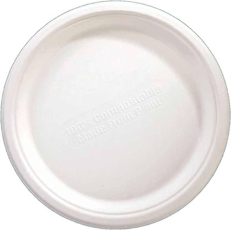 Plain - 11  Bagasse plates