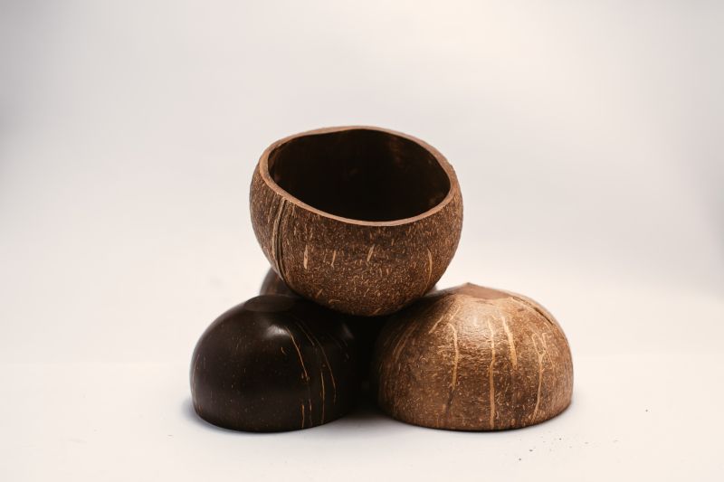 Brown coconut shell crafts, for Decoration, Gifting, Size : 10x10x5cm, 23x10x10cm