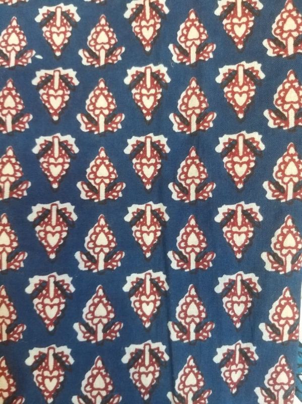 Cotton Hand Block Printed Fabric, for Garments, Packaging Type : Packet