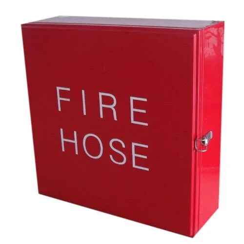Color Coated FRP Fire Hose Box, Color : Red