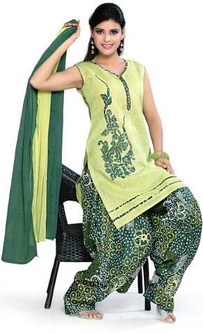 Printed Ladies Cotton Salwar Suit, Technics : Machine Made
