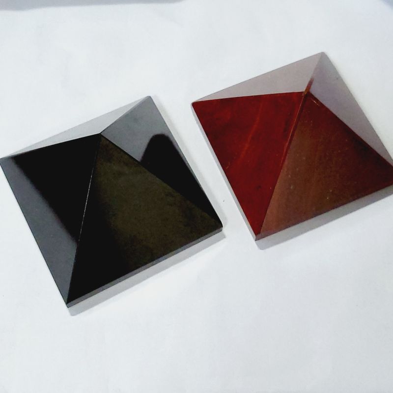 Black Aart-in-stones Polished Gemstone Crystals pyramids, for Healing, Packaging Type : Box