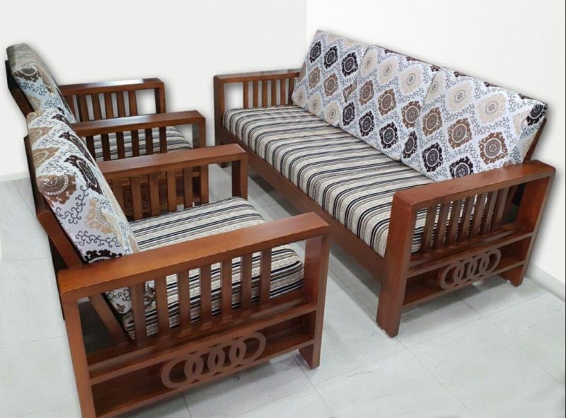 Green Polished Plain Wooden Sofa Set, Feature : Accurate Dimension