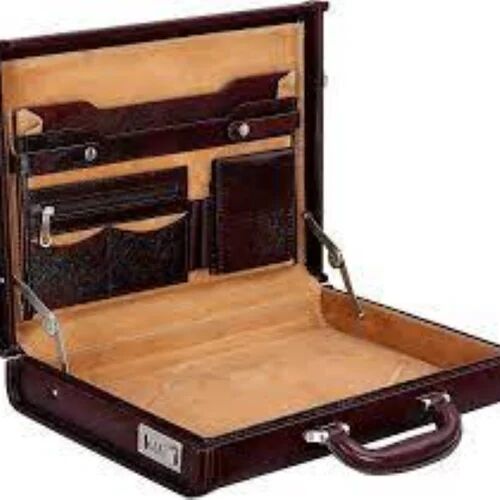 Plain Men Leather Briefcase